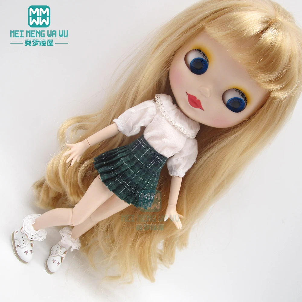 1 шт. Одежда для кукол Blyth модные футболки плиссированная юбка с рваными краем