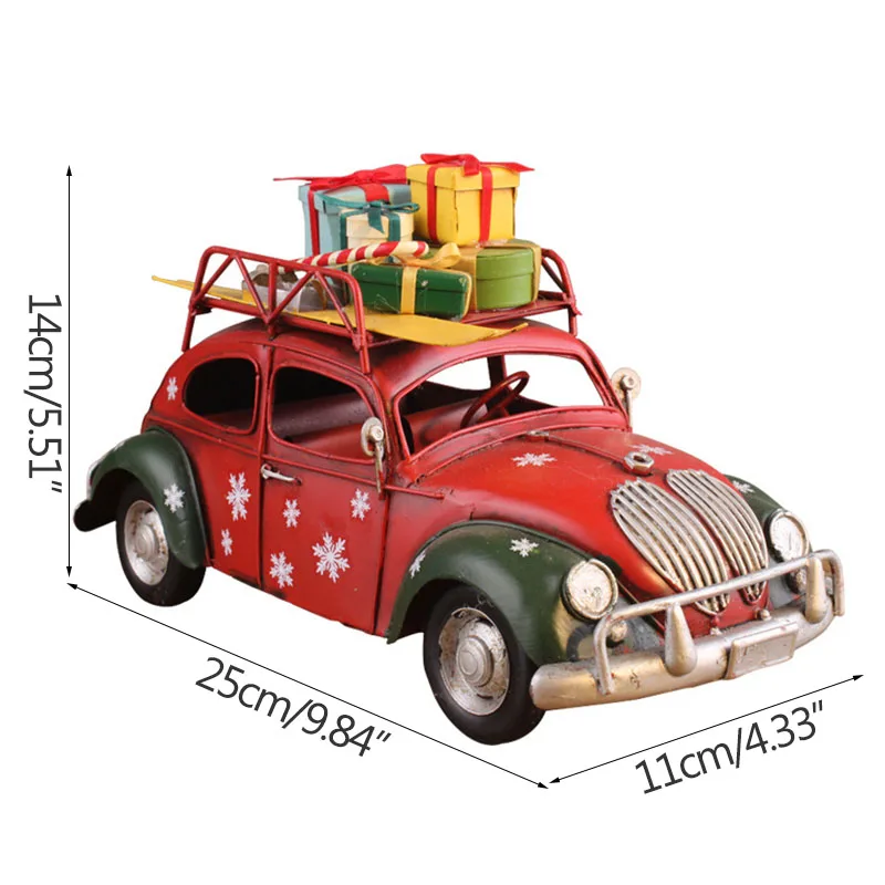

Vintage Wrought Iron Beetle Classic Car Model Decoration Ornaments Creative Home Decor Accessories Christmas Car Props Crafts