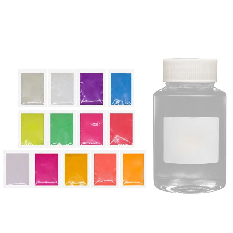 13 Colours Luminous Powder Kit Glow In the Dark Resin Pigment Dye UV Epoxy Jewelry Painting Nail Art Craft Tools | Украшения и