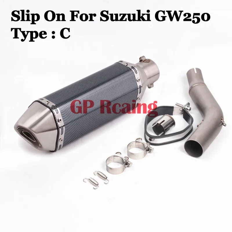 Слипоны для Suzuki GW250F GW250 GP выхлопной адаптер мотоцикла средний соединитель трубы