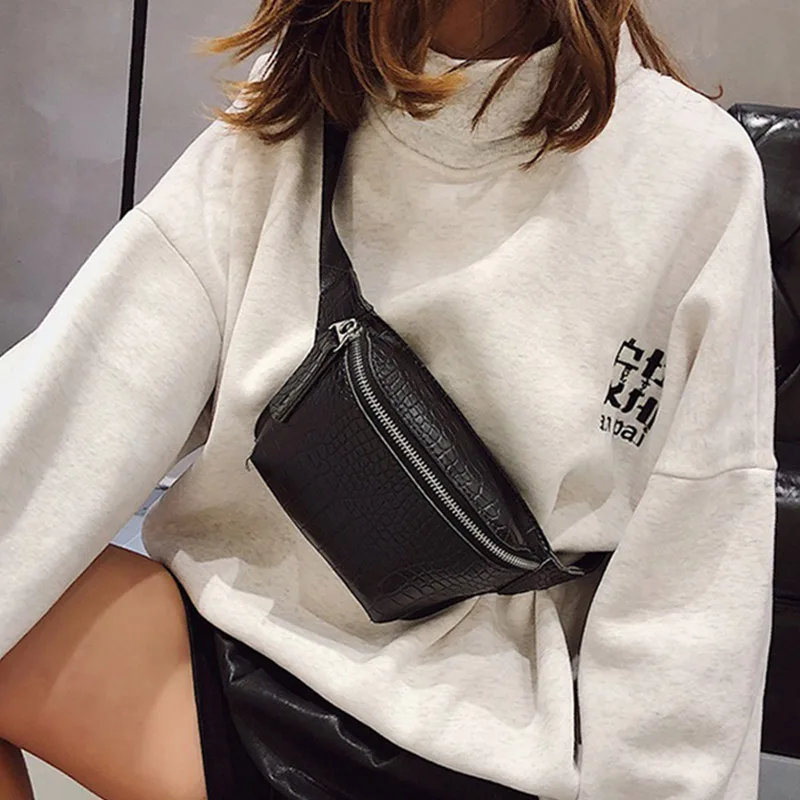 Повседневная поясная сумка для женщин забавная кожаная сумочка из кожи