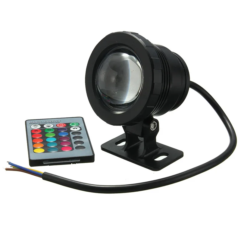 

5W RGB Underwater Light Lamp LED Light Fountain Pool Pond Spot light With 24key Remote Control AC85-265V/DC12V Waterproof IP68