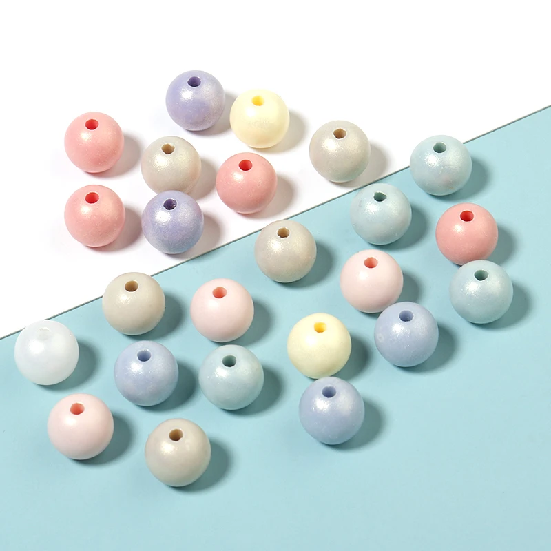 

Linsoir acrylic jewelry round Pearl beads 8mm 100pcs/Lots braclets for women jewelry making charms wholesale mix color
