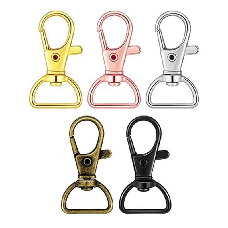

MXMF 35Pieces Swivel Keyrings Clasps Lobster Clasps Trigger Snap Hooks with D Ring