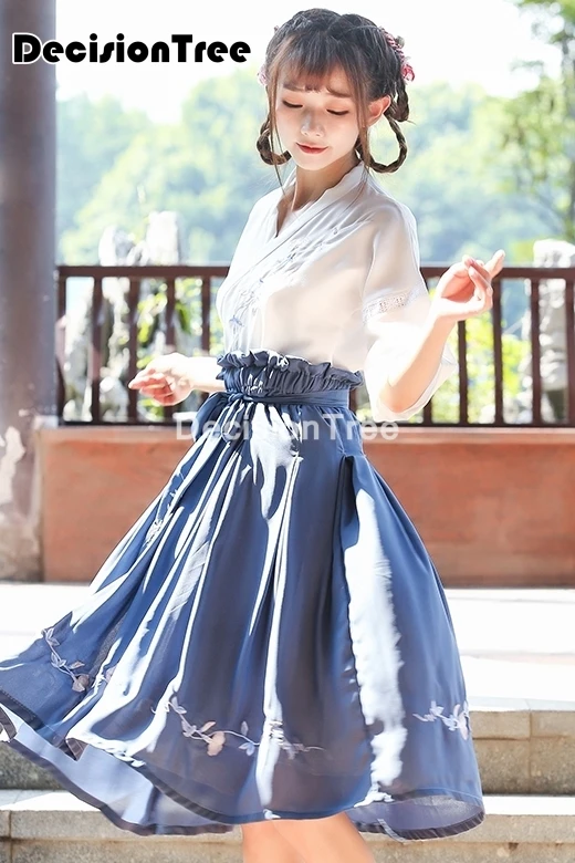 

2021 japanese style kimono dress women haori samurai costume chiffon skirts casual vintage kawaii girls party traditional dress