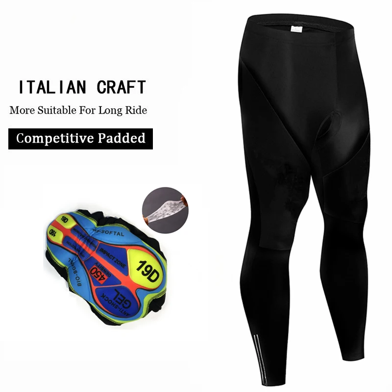Велосипедные комбинезоны 19D Coolmax Pad черные велосипедные брюки Mountian с вентиляцией
