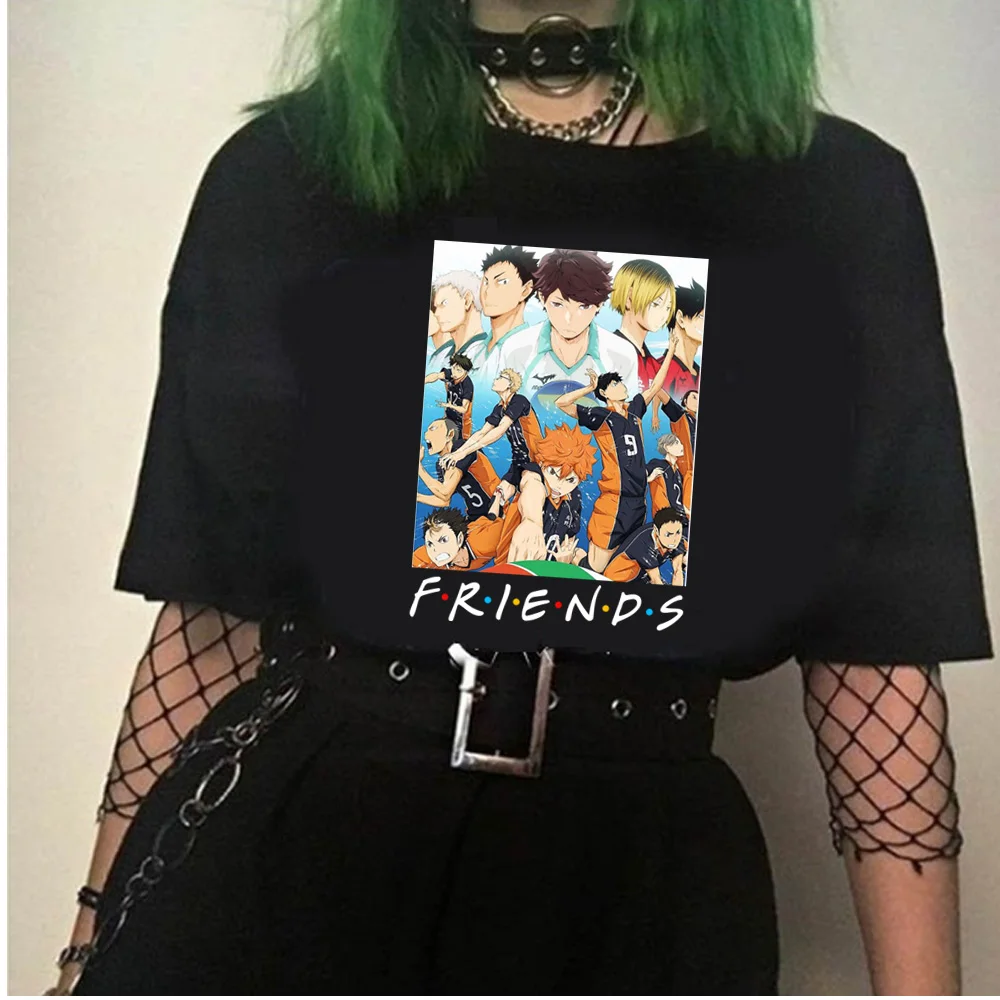 

Аниме Haikyuu Футболка мужская забавная летняя футболка Karasuno Fly High