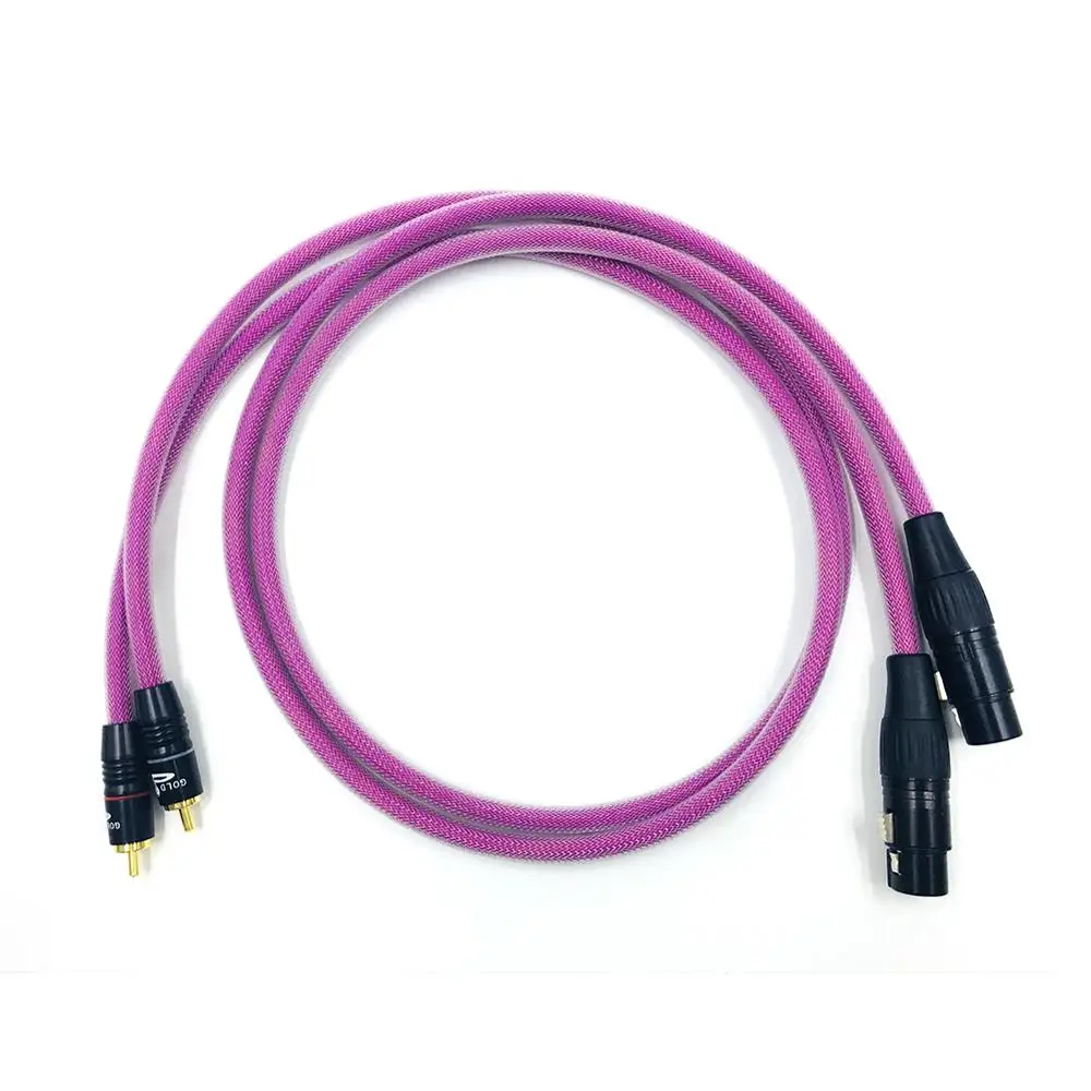 Colleimage 1 пара Hifi XLR кабель чистый OCC аудио папа мама с разъем|Кабели VGA| |