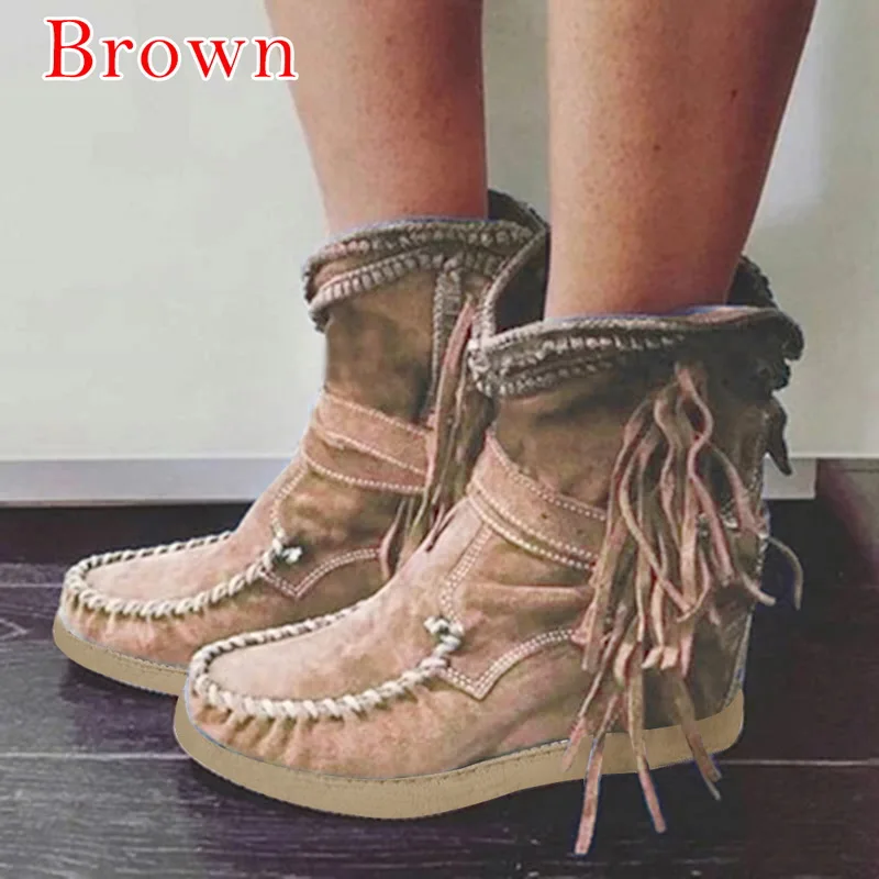 MoneRffi/Классические ковбойские сапоги с бахромой в западном стиле для женщин