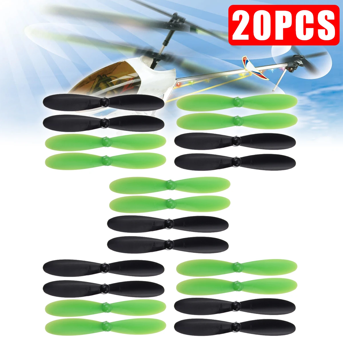 

20Pcs/set Spare Parts 5cm For 0.8cm Shaft Blade Propeller For Hubsan X4 Quadcopter Motor H107L H107C RC Quadcopter Parts