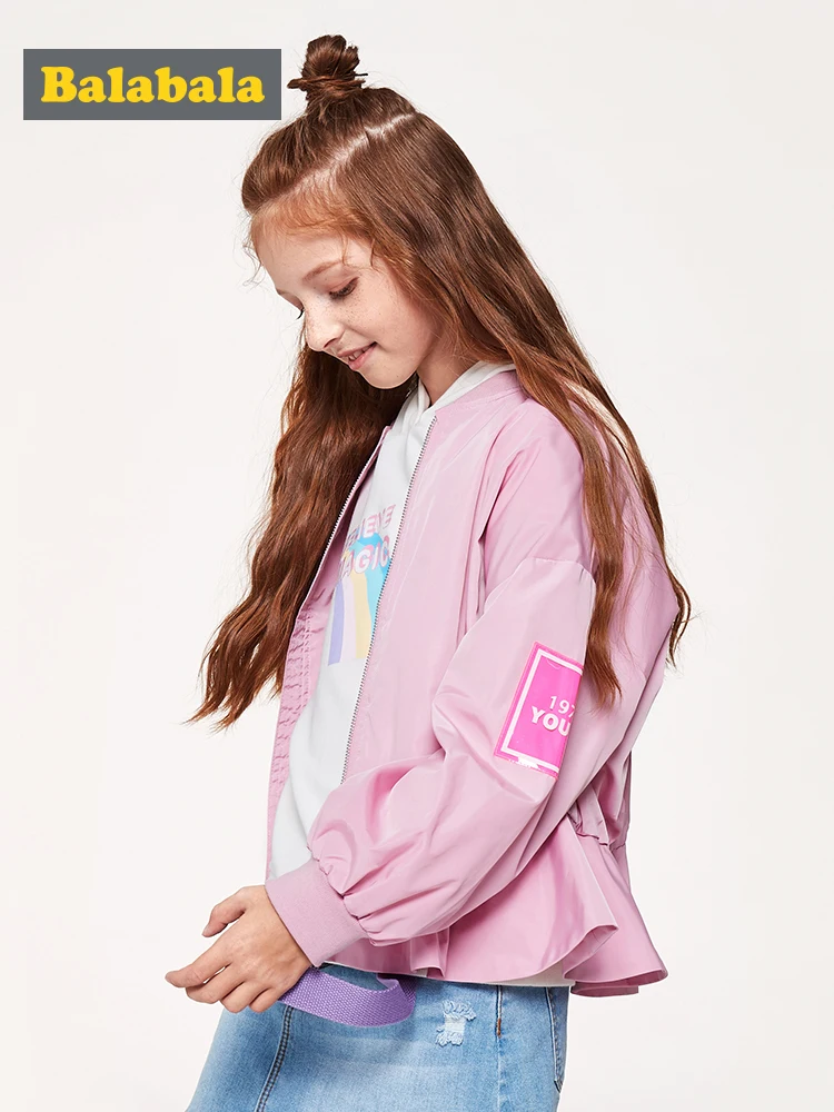 Детская куртка для девочек бейсбольная форма весна 2019 новая детская одежда