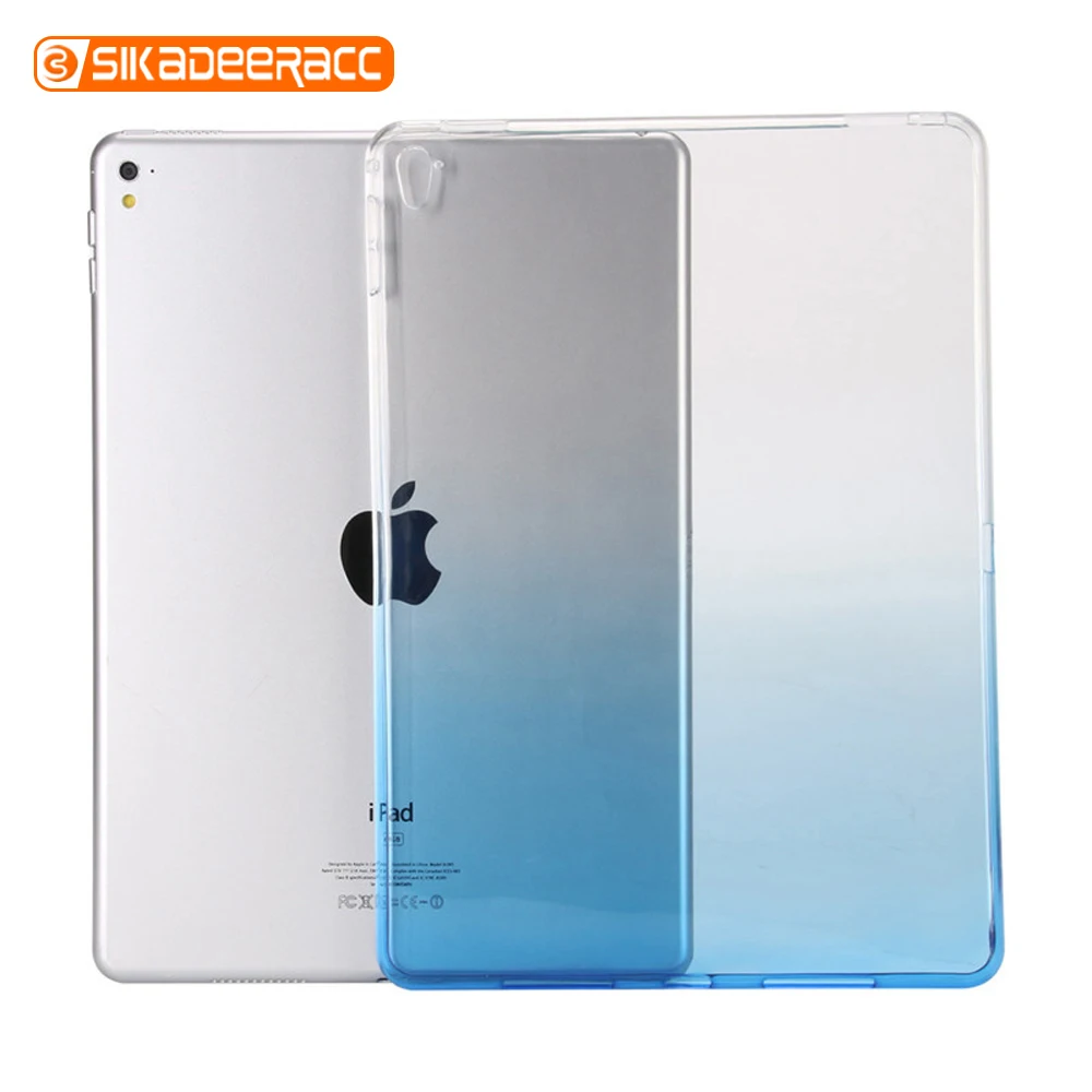 Для iPad 2018 9 7 дюймов Чехол градиент Цвет ТПУ Мягкие задние крышки для нового 2017 A1822