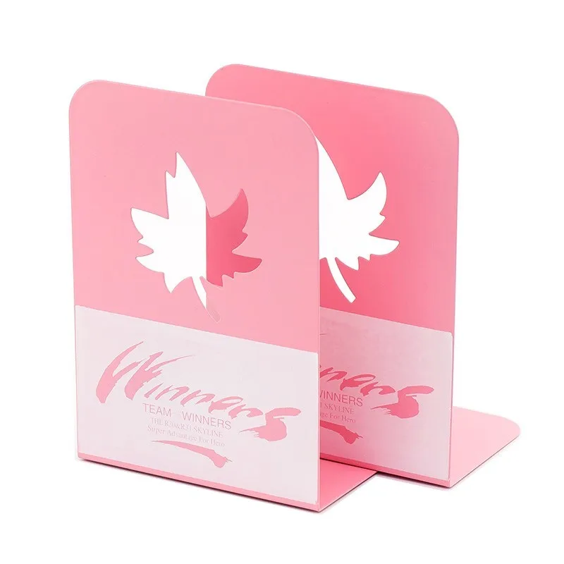 

1 Pair Portable Adjustable Book Holder Metal Book Ends Shelf Bookend Holder Students Desk Organizer Office School Supplies