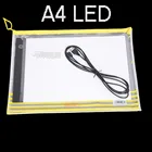 Светодиодная подсветильник ка А4, трехуровневый планшет с регулируемой яркостью, в пластиковом пакете, для защиты глаз, алмазной живописи, инструментов для вышивки, аксессуары