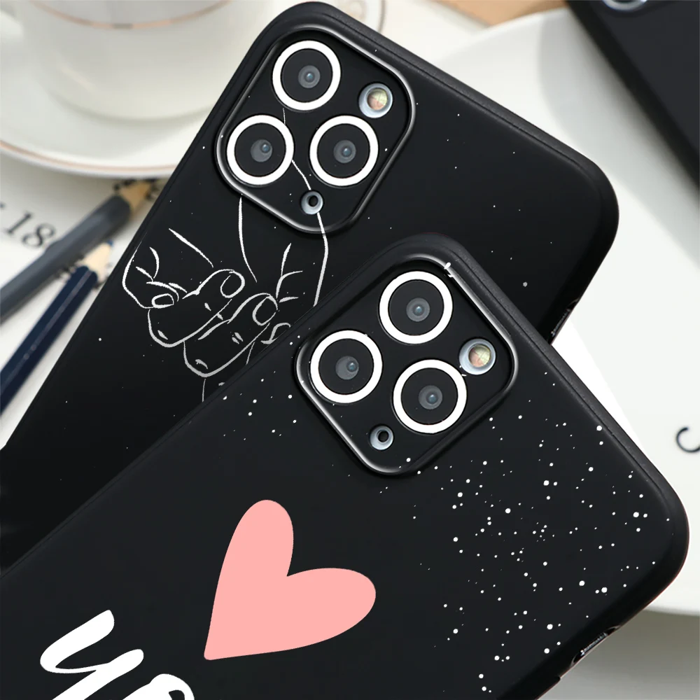 Heart Love Phone Case For iPhone 13 12 11 Pro Max Mini Cover for iPhone X XR XS MAX 7 8 Plus SE 2020 Soft TPU Fundas Cover