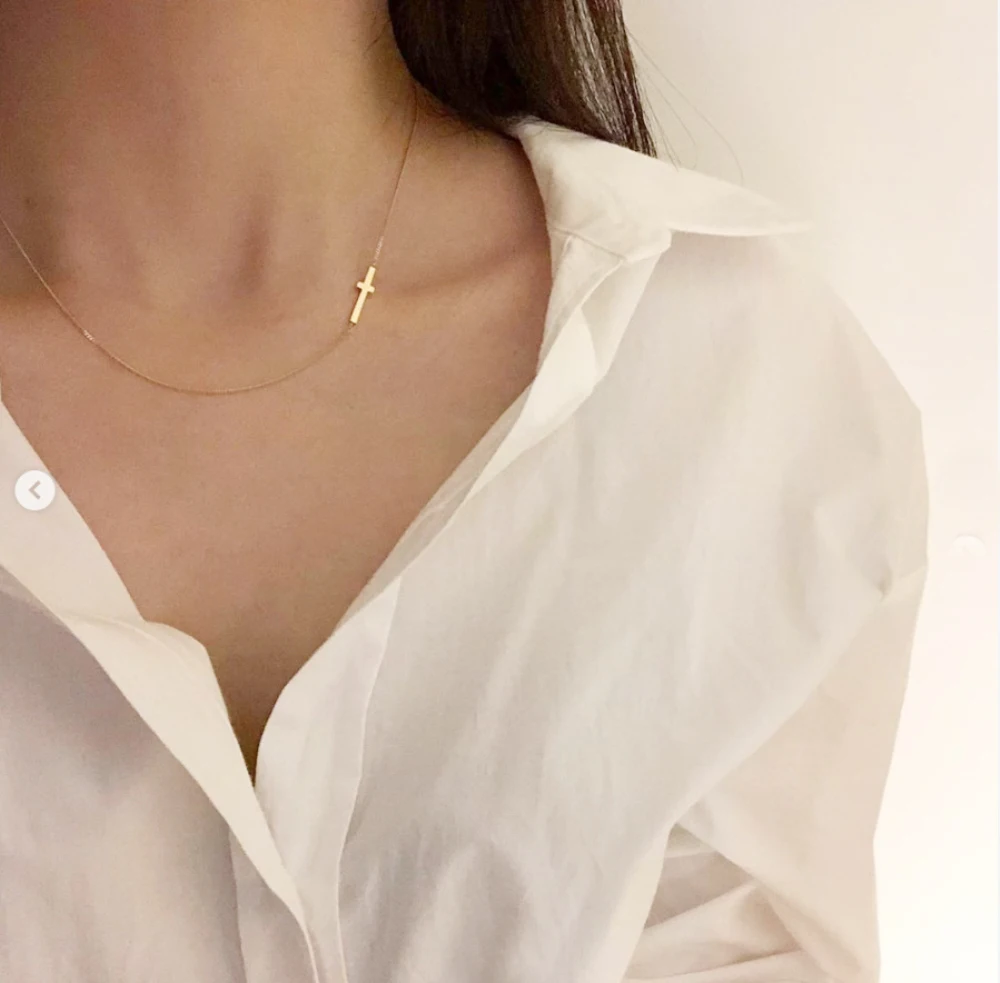 Ожерелье женское из серебра 925 пробы с крестом | Украшения и аксессуары