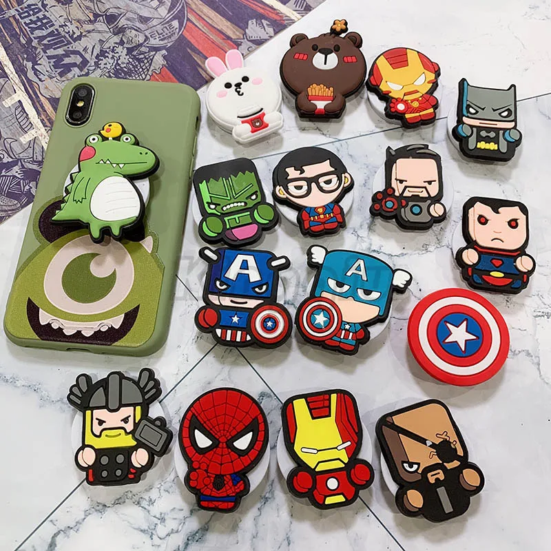 Универсальный держатель для телефона Marvel с мультяшным рисунком Samsung Xiaomi iphone 7
