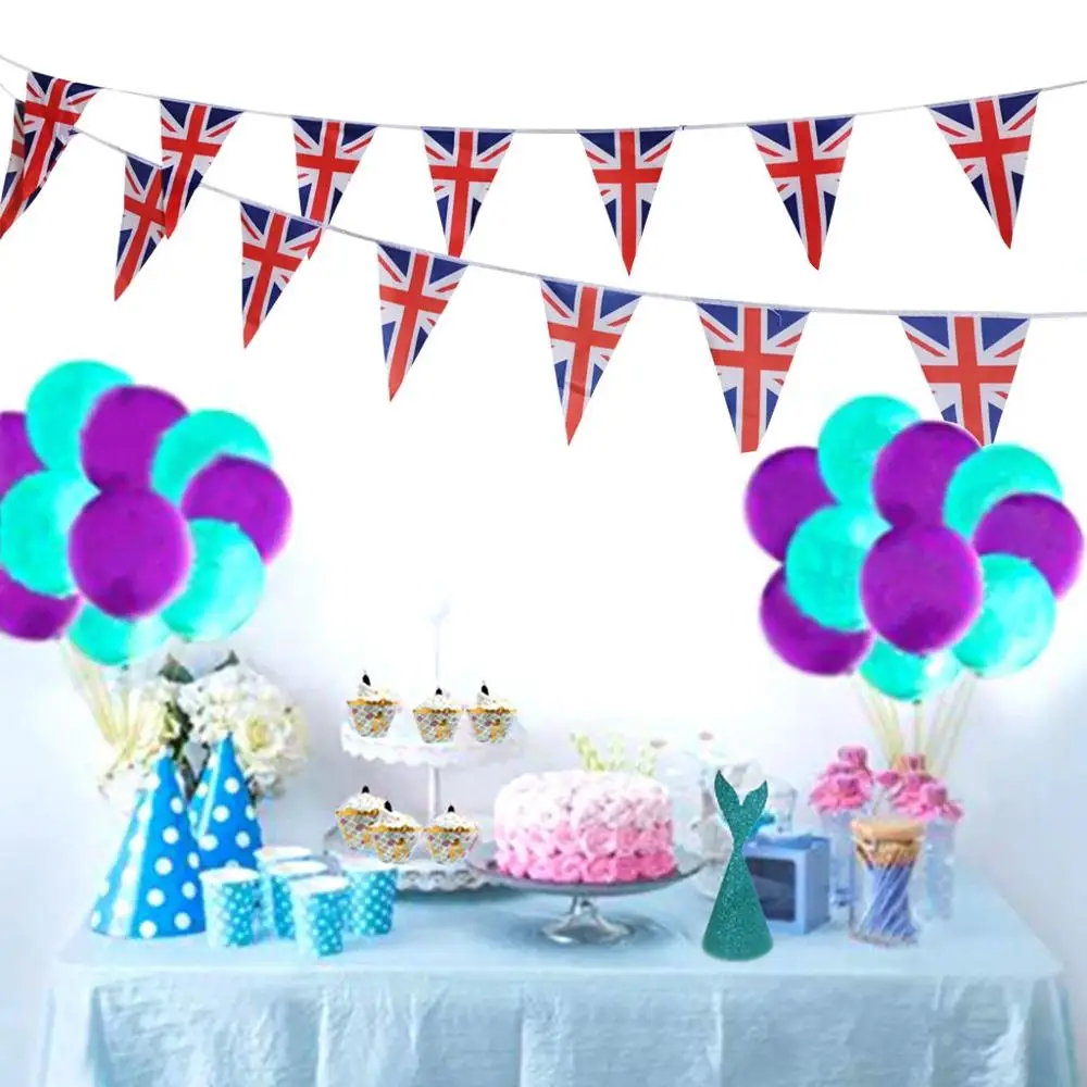 26 футов струна из 25 флагов Великобритании украшение для праздвечерние компакт