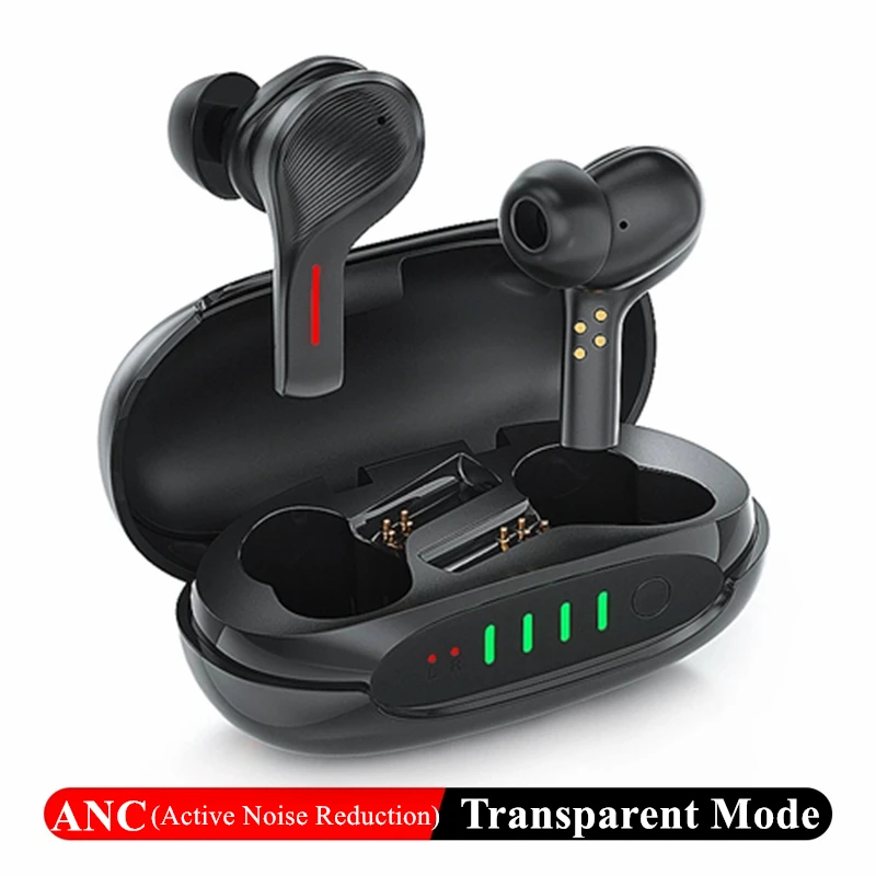 

ANC True Wireless Earbuds Stereo Active Noise Canceling Earbuds TWS TYPE-C Fast Charger Bluetooth 5.0 Wireless ANC Earphones