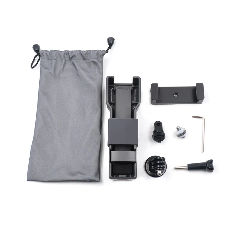 With Phone Holder Z-Axis DJI OSMO Карманный Набор карданный складной ручной захват для DJI OSMO Карманный карданный стабилизатор кронштейн видеокамера аксессуары - Цвет: With Phone Holder