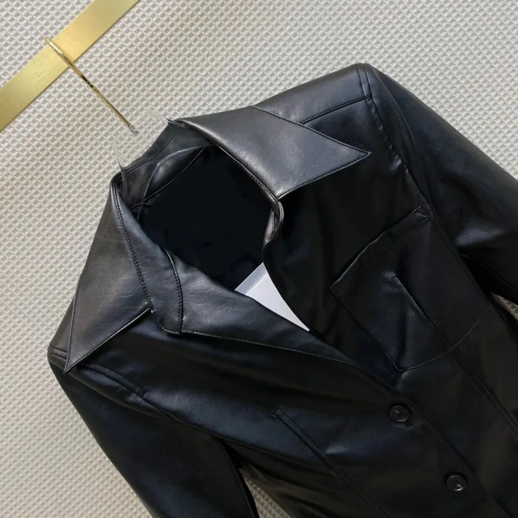 

Женский блейзер с длинным рукавом, черный блейзер с лацканами