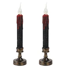 2 шт. светодиодный декоративный светильник для свечей, светодиодный дисплей, Свеча лампа для Хэллоуина, домашние вечерние лампы