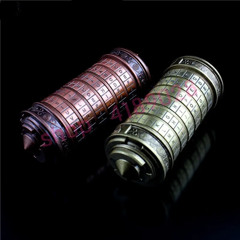 Металлическая точная версия креативный Ретро замок цилиндра с кодом да Винчи.