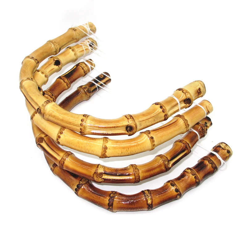 D Shape Handle for Handmade Handbag 1PC Bamboo Handle for Handcrafted Handbag Handles For DIY Bags Purse Frame 2 Colors