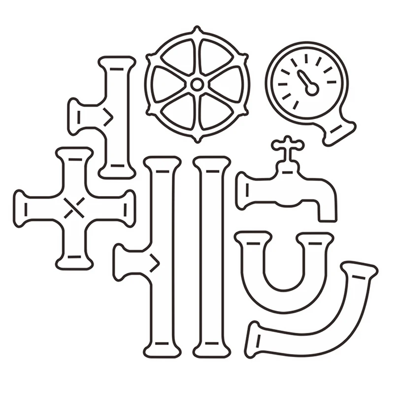 Новинка 2021 шаблон клапана трубопровода крана металлические Вырубные штампы для