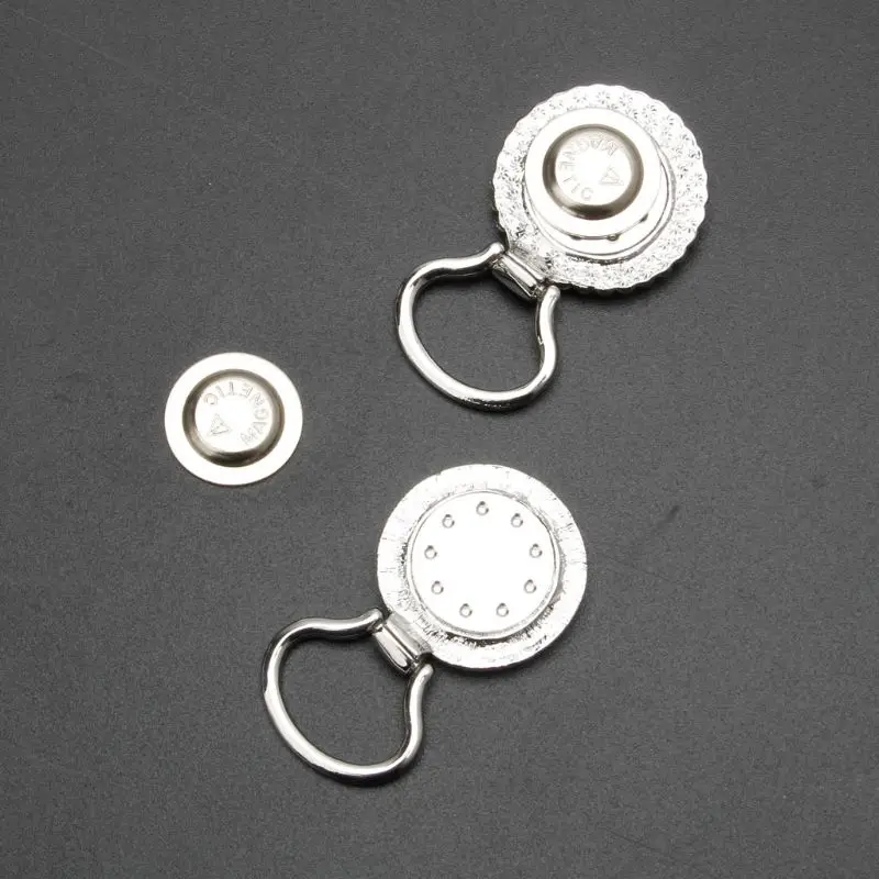 

Flower Button Rhinestone Eye Glass Sunglass Holding Snap Magnetic Brooch Jewelry