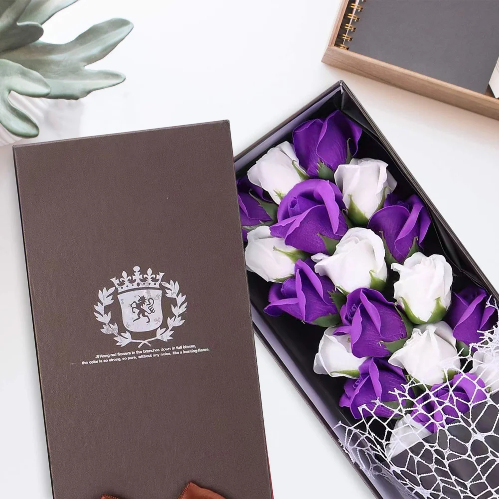 

Soap Flower Scented Rose Flower With Box Essential Wedding Valentine's Day Gift Artificial Flower for Women Girls Mom Lover Roma