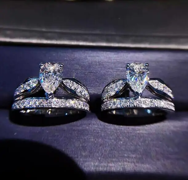 Модное обручальное кольцо с цирконом в форме сердца для женщин Женское