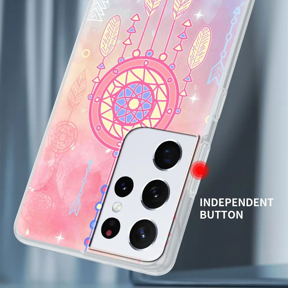 

Silicone Case For Samsung Galaxy S21 Ultra S20 FE 5G S10e S10 S9 S8 S20 Plus S7 Dream Catcher Dreamcatcher Cover Coque Fundas