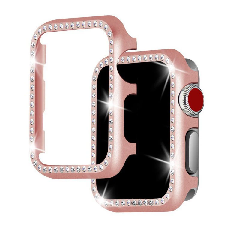 Модный бриллиантовый чехол для Apple watch SE series 6 5 4 3 2 1 40 мм 44 рамка из алюминиевого