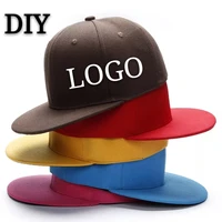 custom logo baseball cap diy printing embroidery wholesale childadult flat hip hop sport bucket hat high quality snapback caps