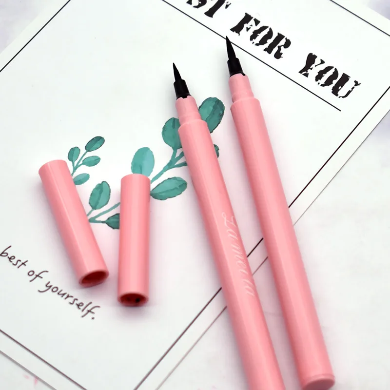 Водостойкая жидкая подводка карандаш быстросохнущая натуральная Черная