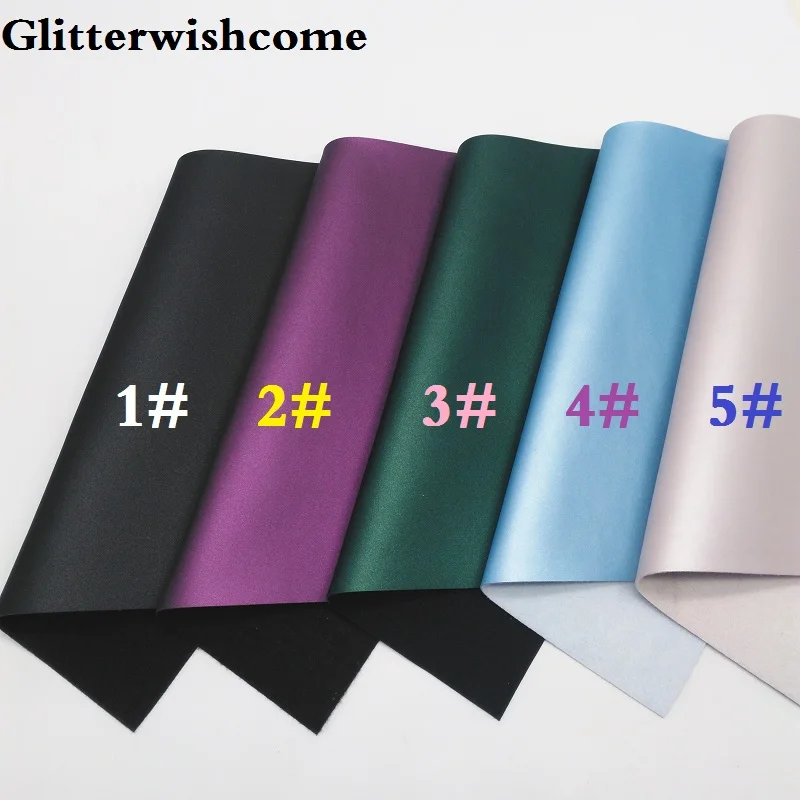 Винил Glitterwishcome размера A4 21 х29 см для бантов матовая Шелковая гладкая кожа ткань из