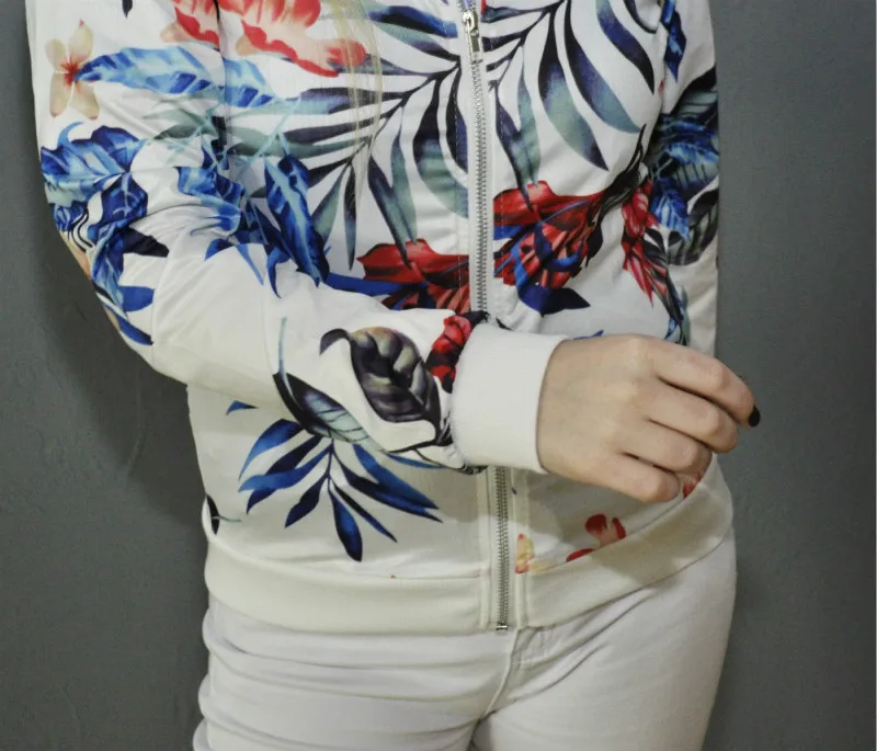 Женская куртка на молнии с цветочным принтом в стиле ретро весну-осень S-XXL |