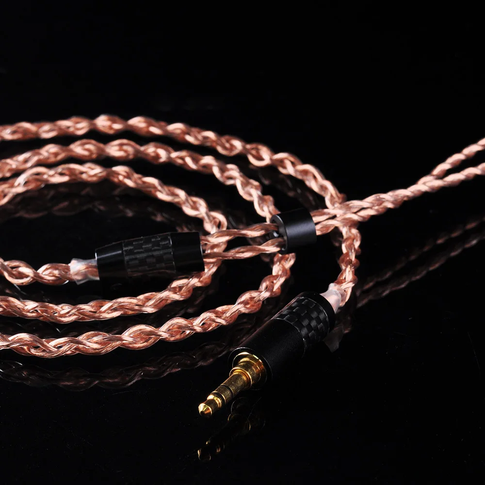 AK OFHC 24 AWG 6N высокой чистоты Медь кабель 2,5/3,5/4,4 мм балансный кабель для наушников с разъемом MMCX из Тайваня для HQ8 олова T2