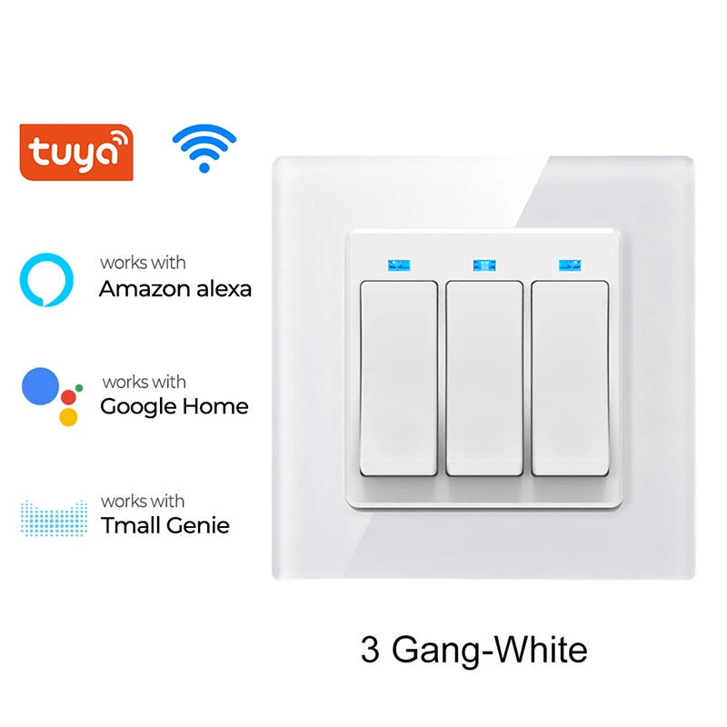 

Умный выключатель Tuya с поддержкой Wi-Fi и голосовым управлением