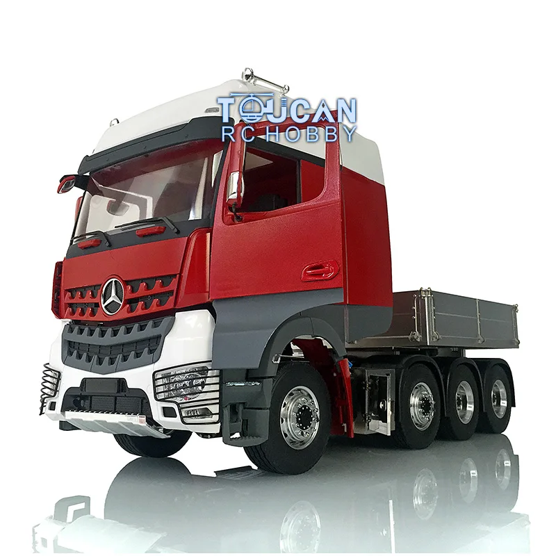 

1/14 Toy Truck LESU Metal 8x8 Chassis Hercules Painted Cabin Axles Gearbox Bucket for Actros RC Tractor Trailer THZH0845-SMT3
