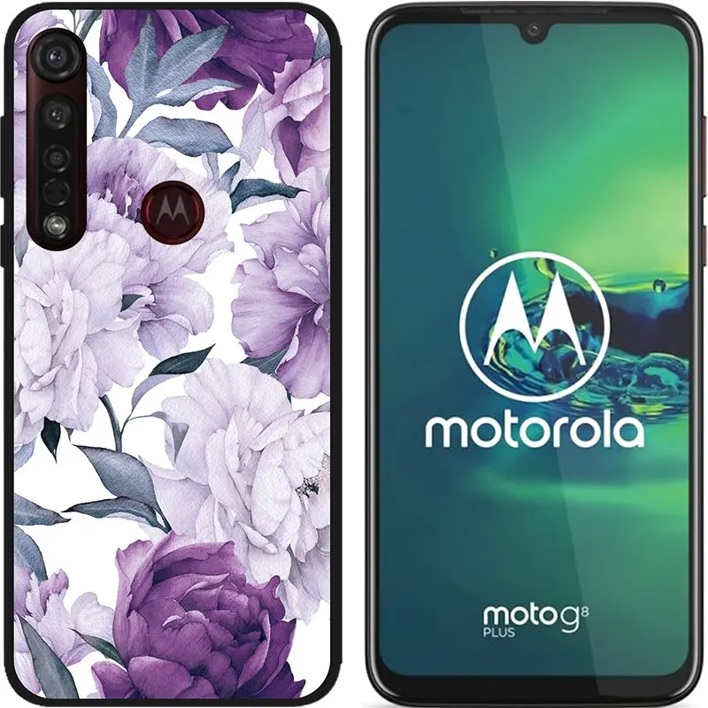 Синий Чехол для Motorola Moto G8 Plus, мягкий матовый чехол с милыми животными и цветочным мрамором для Moto G8 play one macro, силиконовый чехол для телефона s - Цвет: Синий