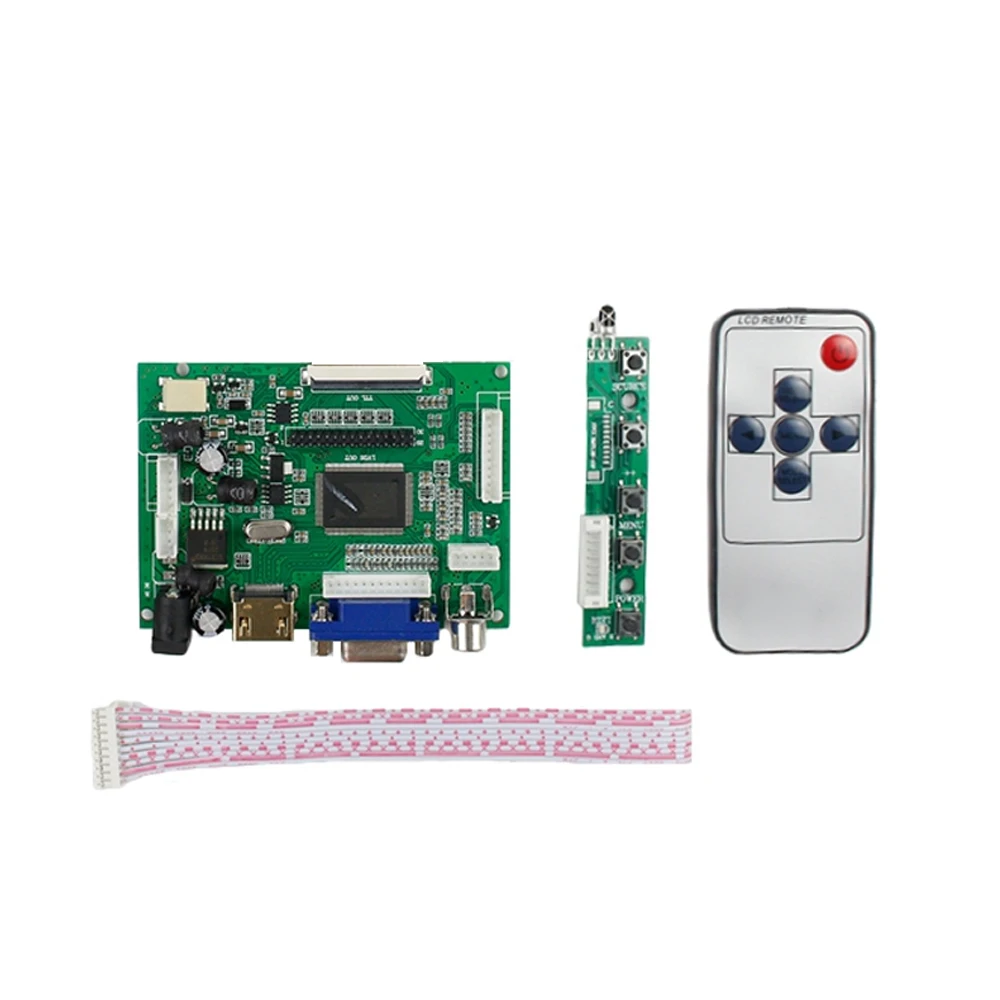 

7inch 50pin AT070TN90/92/94 LCD driver board for car with remote control + key board car back off projection