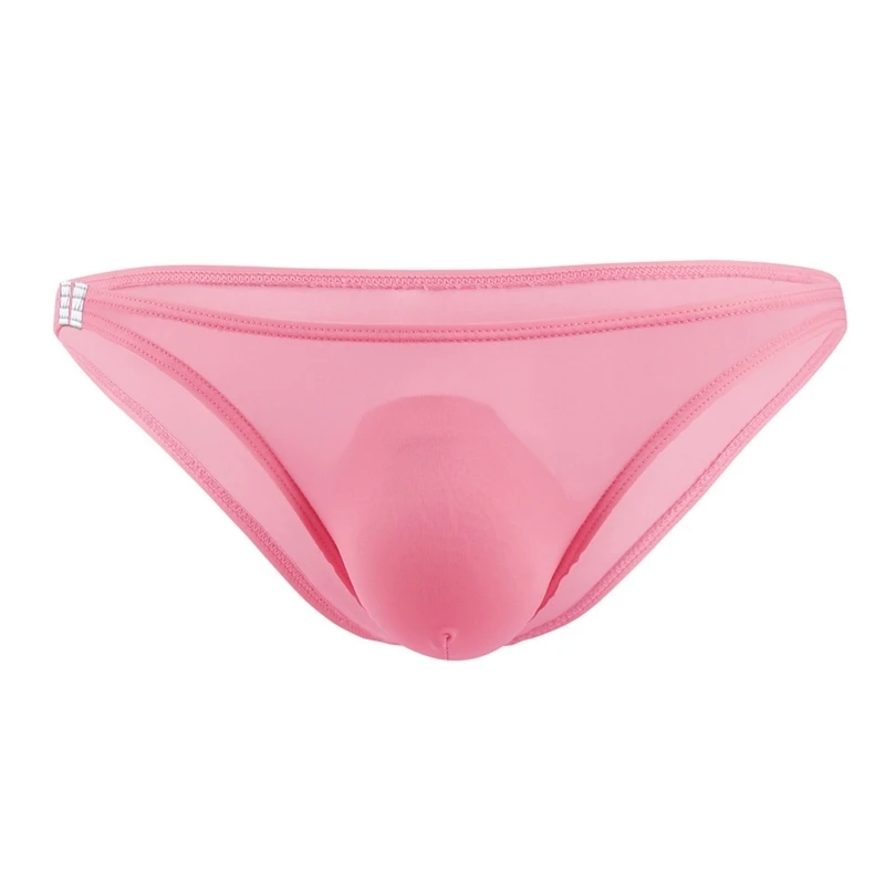 

Men's Bikini Underwear T Shaped Ultra-Thin Micro Transparent Low Waist Sexy Ice Silky Seamless Half Sheath Narrow Edge Triangle
