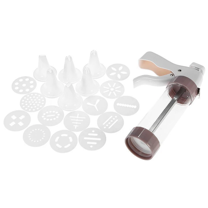 

Cookie Press Kit Cookie Pressing Making Tool Biscuits Cake Mold Sugar Paste Extruder HK3