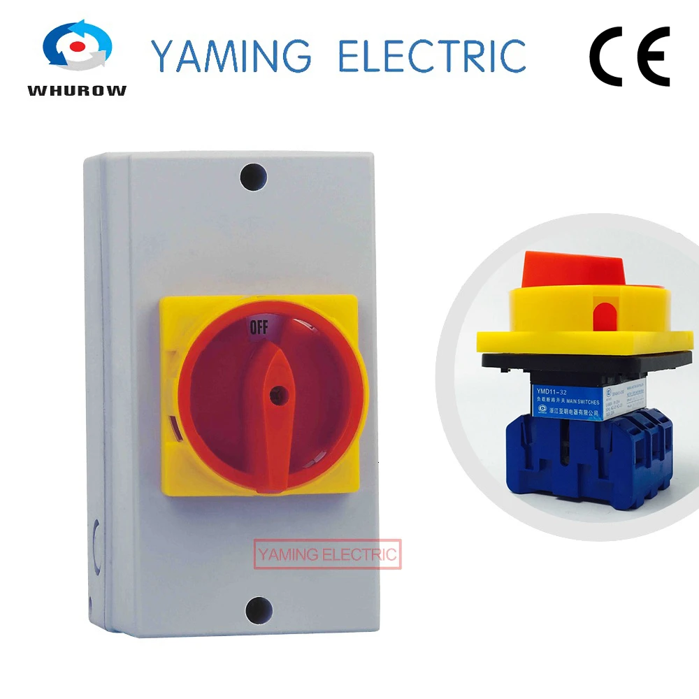 32A 4 полюсный Электрический главный отключающий изолятор переключатель