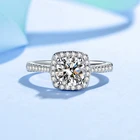 Обручальное кольцо с муассанитом для женщин, ювелирное изделие из стерлингового серебра с бриллиантом, бриллиант, Венчание, венчание