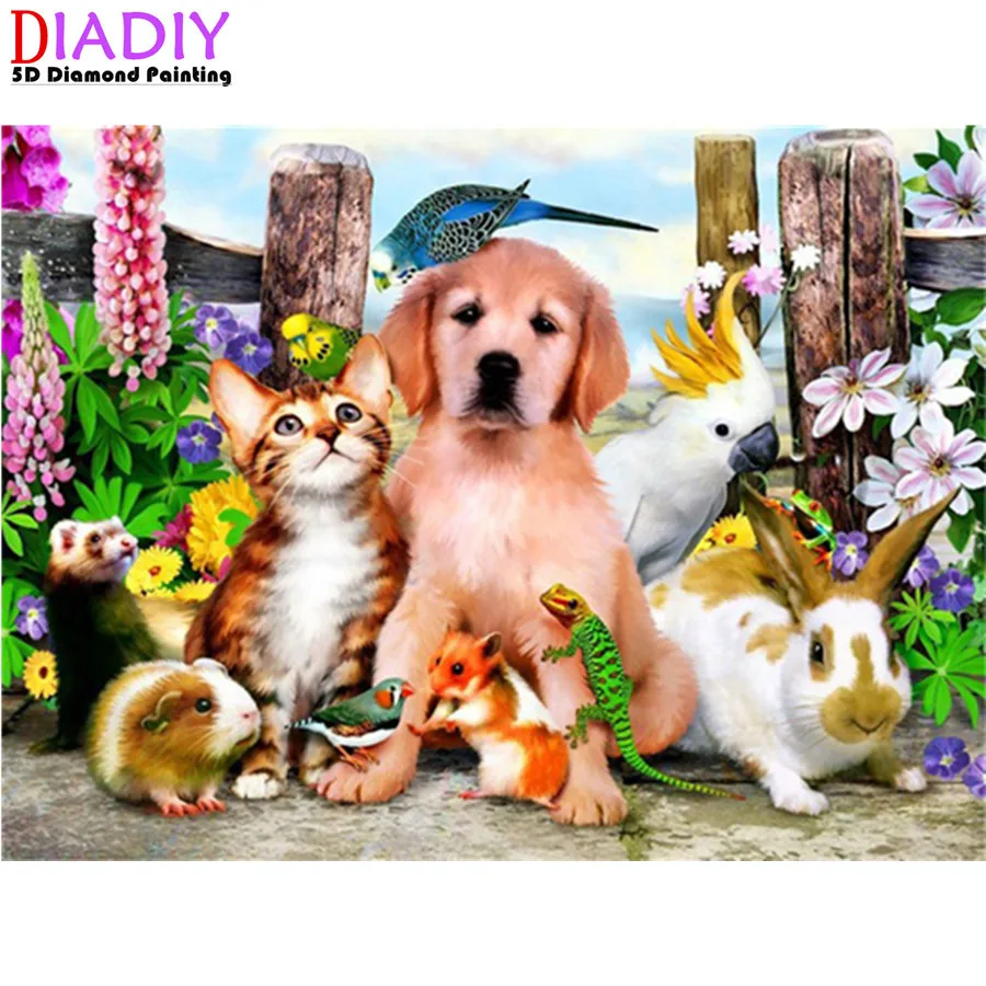 

Алмазная живопись с собакой, Набор для вышивки крестом стразы, мозаика с животными, домашний декор, ручная работа, подарок