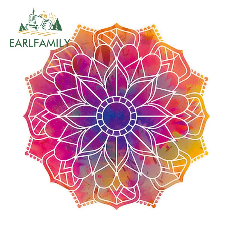 EARLFAMILY 13 см x планшетофон с мандалой для хиппи виниловый подарок|Наклейки на
