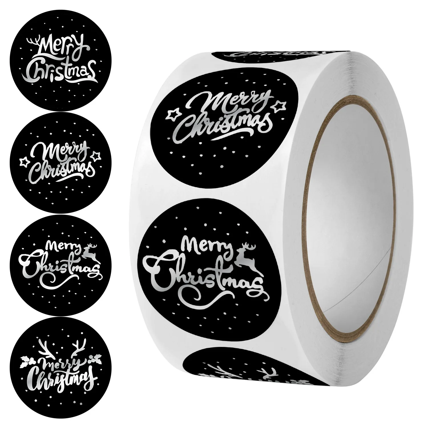 

Kraft Round Paper Stick Labels Hot stamping Thank You Heart Wedding Box Decoration Packaging Stationery Stick 500pcs 25mm/1inch